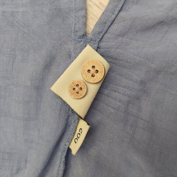 Jamaica Jaxx Men 100% silk Medium short sleeve button down blue shirt - Picture 15 of 15